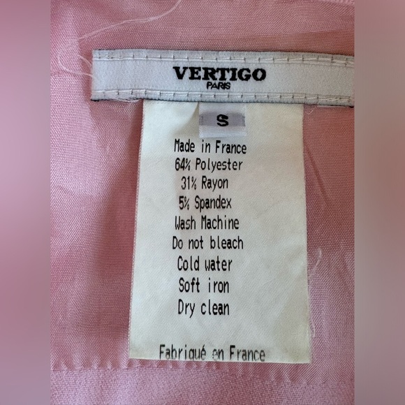 Vintage 90s Y2K Vertigo Light Baby Pink Button Up Shirt Jacket Size S - Picture 10 of 15